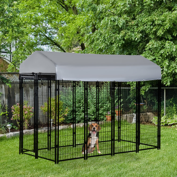 Pawhut Outdoor Covered Dog Yard Kennel & Reviews Wayfair